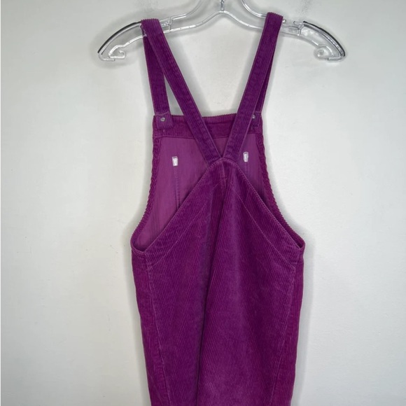 PURPLE CORDUROY PINAFORE OVERALL STYLE DRESS - Picture 7 of 7